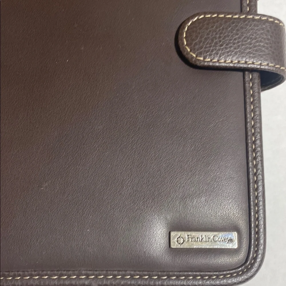VGUC. Franklin Covey Brown Leather Planner